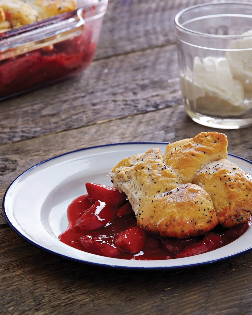 A Symphony of Strawberries: Rosewater Elevates Classic Cobbler to Culinary Art