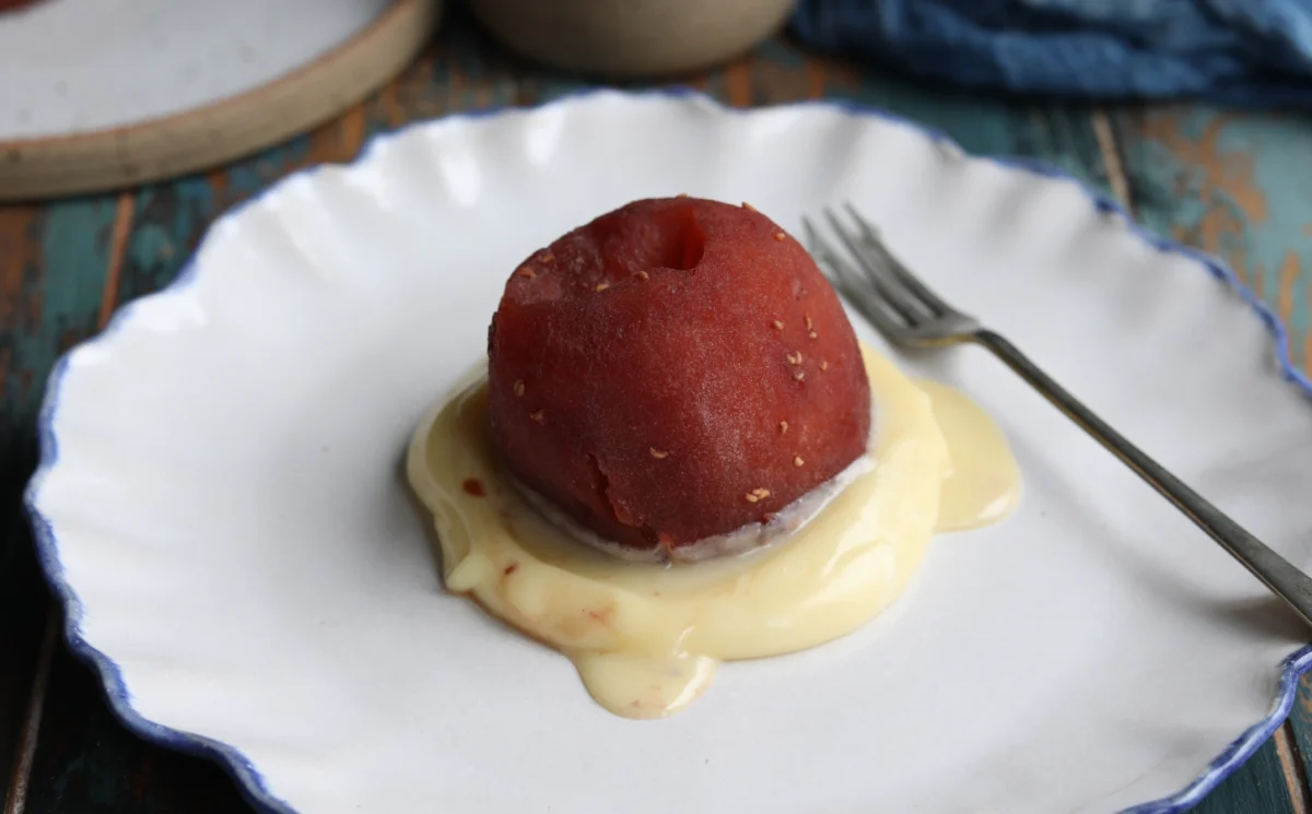 A Symphony of Sweetness: Poached Raspberry Apples Elevate Winter Desserts