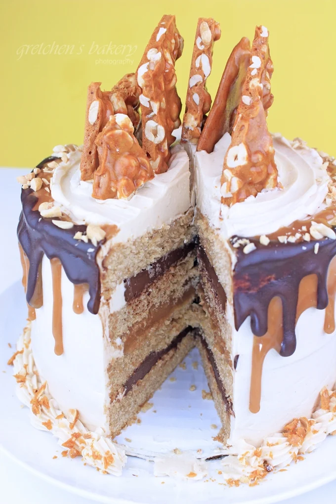 A Symphony of Sweetness: The Peanut Brittle Fudge Cake Emerges as a Culinary Masterpiece