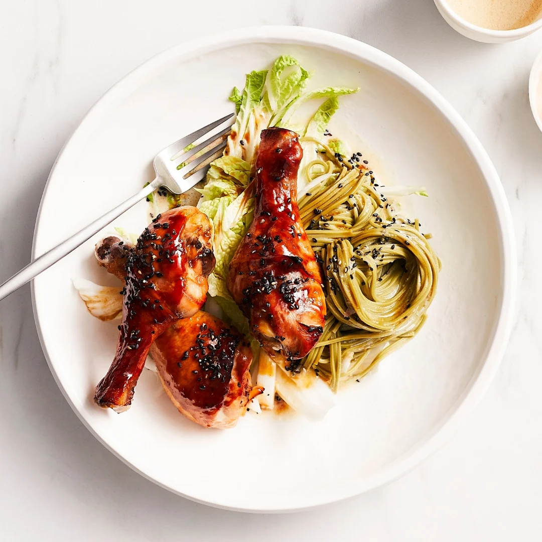 Gourmet Traveller Unveils a Weeknight Culinary Masterpiece: Sticky Ginger Chicken Drumsticks with Green Tea Noodles