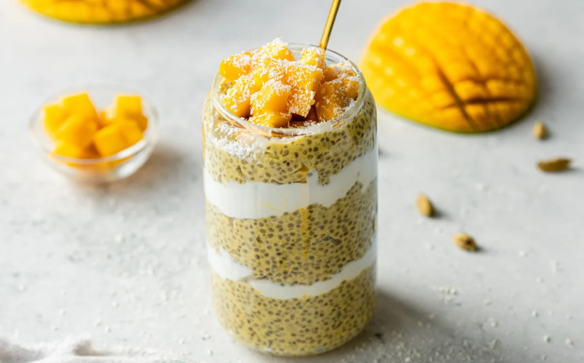 Mango Lassi Chia Pudding: A Nutritious Overnight Breakfast Inspired by Indian Flavors
