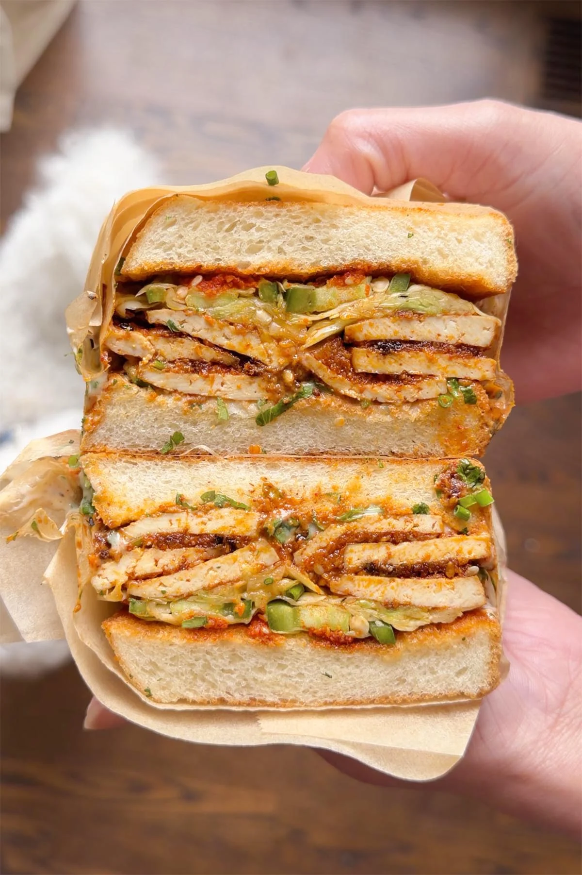 A Culinary Fusion: The Spicy, Savory, and Satisfying Coconut Tofu Sandwich Takes Center Stage