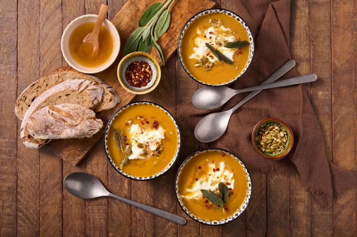 Butternut Squash Soup with Burrata