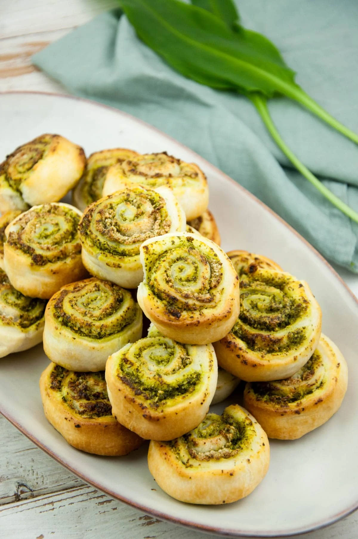 Nature’s Bounty on a Plate: Elevating Party Snacks with Wild Garlic Pesto Pinwheels