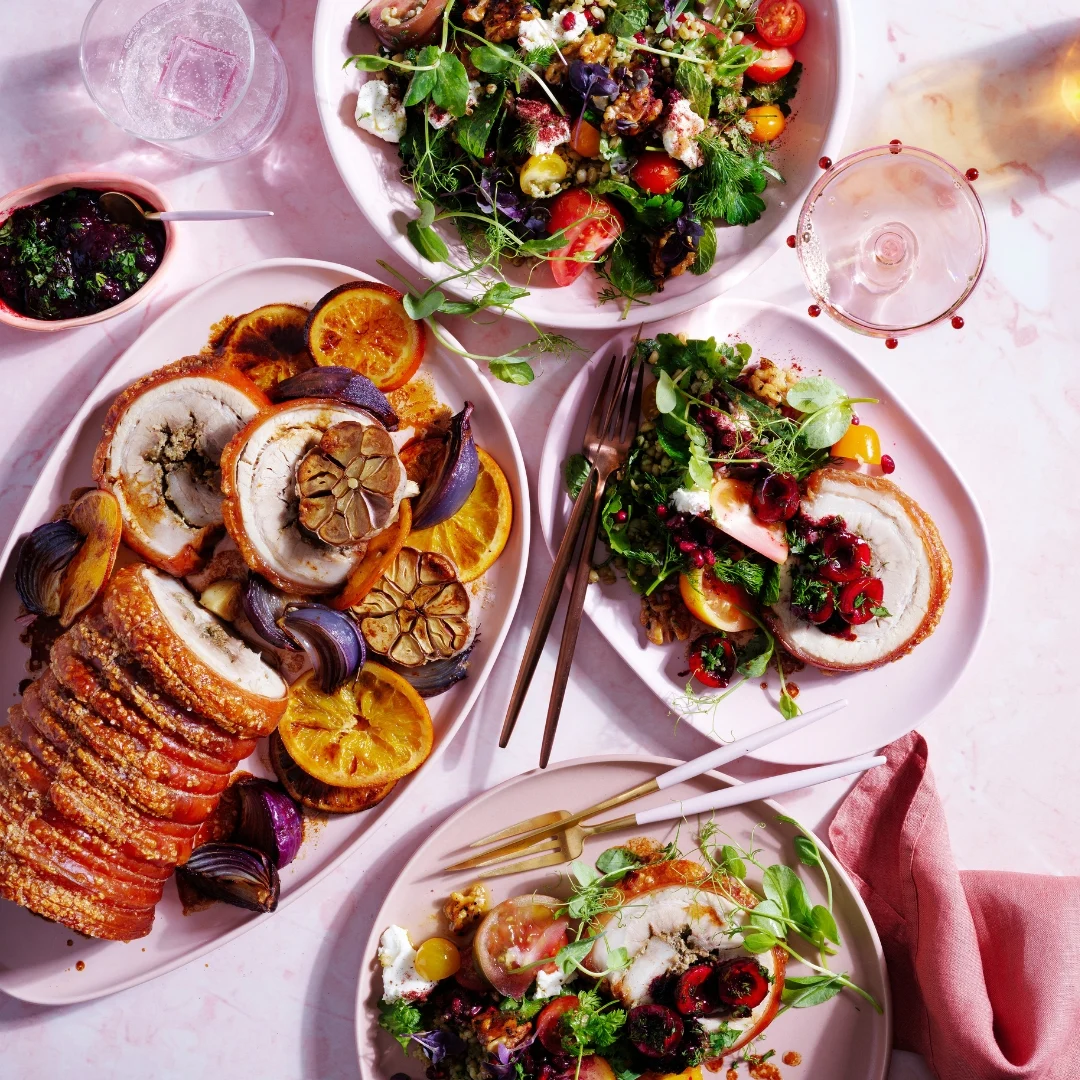Gourmet Traveller Unveils Festive Masterpiece: Spiced Porchetta with Cherry Tkemali Sauce Redefines Holiday Centrepieces