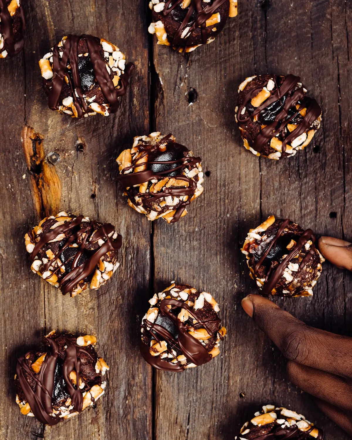 A Symphony of Sweet, Salty, and Tart: Unveiling the Allure of Vegan Chocolate Raspberry Pretzel Thumbprint Cookies