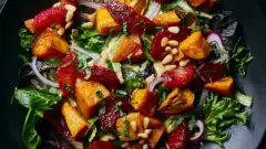 A Symphony of Sweetness and Zest: The Blood Orange and Roasted Sweet Potato Salad Takes Center Stage