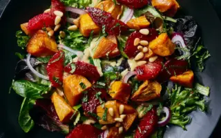 A Symphony of Sweetness and Zest: The Blood Orange and Roasted Sweet Potato Salad Takes Center Stage