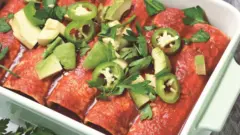 Autumn’s Embrace: Vegan Pumpkin and Black Bean Enchiladas Offer Cozy, Flavorful Weeknight Solution