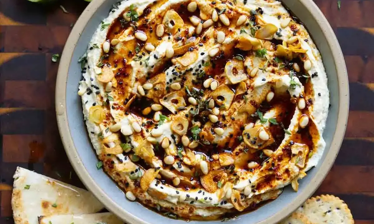 Culinary Innovation: Tofu Transformed into Luxurious Whipped Feta with Smoky Hot Honey
