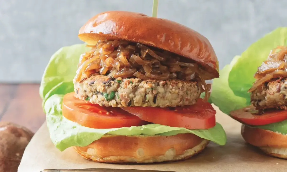 Next-Level Mushroom Bean Burger