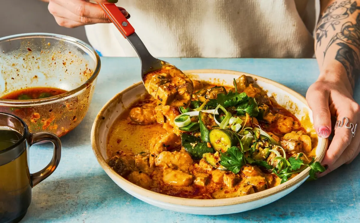 Speedy Plant-Based Powerhouse: Tahini Beans with Smashed Cucumbers Offer a Nutrient-Dense, Flavor-Packed Meal in Minutes