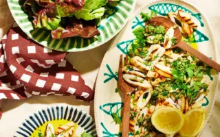 Trisha Greentree Elevates an Australian Classic: Grilled Calamari with Preserved Lemon Salsa Verde